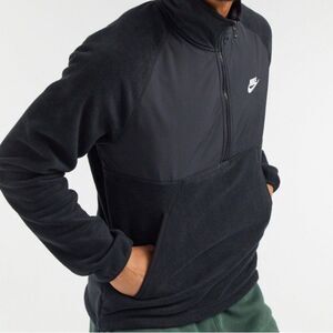 Nike Black Half Zip Fleece Pullover Size Medium